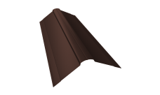 Планка конька фигурного 150x150 0,45 Drap-double TX RAL 8017 шоколад (2м)