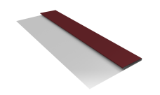 Планка стартовая Блок-Хаус новый Grand Line 0,45 Drap ТХ RAL 3005 красное вино (2м)