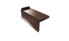Планка торцевая сегментная Квадро профи Левая 0,45 Drap TX RAL 8017 шоколад