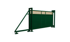 Ворота откатные Estet Plus 2,4х4,5 RAL 6005/1014