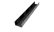 Крепежный вкладыш универсальный для забора жалюзи Milan Grand Line 0,5 Satin RAL 9005 черный (2м)