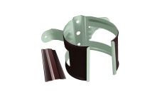 Кронштейн трубы на дерево GL PE 100 мм RAL 8017 шоколад