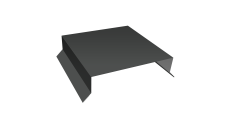 Парапетная крышка прямая 150мм 0,5 Satin с пленкой RAL 7016 антрацитово-серый (2м)