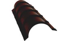 Планка конька полукруглого Grand Line 0,45 Drap TX RAL 8017 шоколад (1,97м)