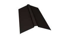 Планка конька прямоугольного 150х30х150 0,45 Drap TX RR 32 темно-коричневый (3м)