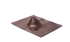 Проходной элемент (мастер флеш) угловой №1 (75-200мм) +240 силиконовый (металлический окрашенный фланец) кориченвый