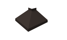 Угол отлива внешний 250 0,5 Satin с пленкой RR 32 темно-коричневый