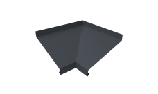 Угол отлива внутренний 150 0,5 Atlas X с пленкой RAL 7024 мокрый асфальт