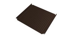 Кликфальц Double Pro Gofr Grand Line 0,5 Satin с пленкой на замках RAL 8017 шоколад