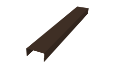 Крышка забора для горизонтального монтажа штакетника Grand Line 0,45 PE-Double RAL 8017 шоколад (2,5м)