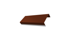 Ламель обратная стартовая/финишная забора жалюзи Texas 53мм для калиток и ворот (с заполнением ламелями 125) 0,45 PE RAL 3009 оксидно-красный