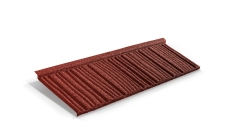 Лист композитной черепицы Metrotile WoodShake красный