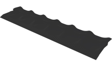 Модуль обхода трубы Профиля волнового Классик Grand Line 0,45 Drap ТХ с пленкой RAL 9005 черный