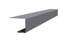 Планка завершающая фальц 0,5 Satin с пленкой RAL 7004 сигнальный серый (2м)