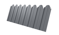 Профнастил C10A фигурный Grand Line 0,45 PE RAL 9006 бело-алюминиевый