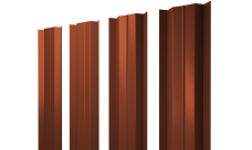 Штакетник М-образный B с прямым резом Grand Line 0,5 Satin Matt TX RAL 8004 терракота