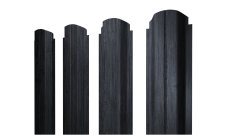 Штакетник П-образный A фигурный Grand Line 0,45 Print Premium Grey Wood TwinColor