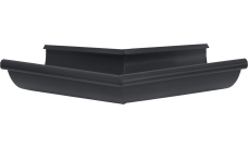 Угол желоба внешний GL PU Matt 135 гр 125 мм RAL 7024 мокрый асфальт