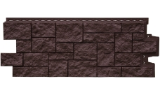 Фасадная панель Grand Line Дикий камень Classic шоколадный