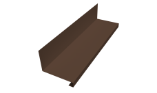 Планка примыкание нижнее к трубе фальц 0,45 Drap TwinColor RAL 8017 шоколад (3м)