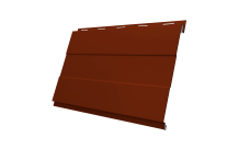 Софит металлический Вертикаль 0,2 prof Grand Line 0,5 Satin с пленкой RAL 3009 оксидно-красный