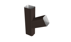 Тройник прямоугольный левый Vortex Lite PE RR 32 темно-коричневый