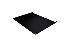 Фальц двойной стоячий Grand Line 0,5 Satin с пленкой на замках RAL 9005 черный