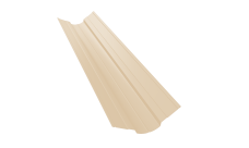 Планка ендовы верхней фигурной 70x70 0,5 Satin с пленкой RAL 1015 светлая слоновая кость (2м)