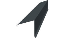 Планка конька односкатной кровли 160х160 Grand Line 0,5 PurLite Matt RAL 7016 антрацитово-серый (2м)