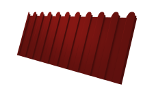 Профнастил С8A v01 фигурный 0,5 Satin RAL 3011 коричнево-красный