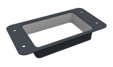 Воронка врезная прямоугольная Vortex Lite PE RAL 7024 мокрый асфальт