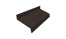 Отлив простой 70 Grand Line 0,5 Satin с пленкой RR 32 темно-коричневый (3м)