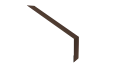 Планка карнизная для мягкой кровли 135х50 0,5 Satin Matt RAL 8017 шоколад (2м)