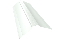 Планка конька фигурного 150х150 Grand Line 0,4 PE с пленкой RAL 9003 сигнальный белый (2м)
