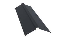 Планка конька плоского 150х40х150 0,45 Drap TR lite RAL 7024 мокрый асфальт (2м)