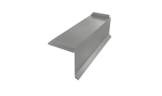 Планка торцевая сегментная 30мм Grand Line Правая 0,5 Satin с пленкой RAL 9006 бело-алюминиевый