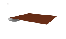 Планка завершающая 0,5 Satin с пленкой RAL 3009 оксидно-красный (2м)