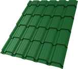 Профиль волновой "Квадро профи" ("Quadro Profi") в02 0,45 ПЭ RAL 6002 лиственно-зеленый