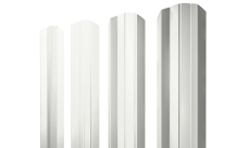 Штакетник М-образный A фигурный 0,4 PE RAL 9003 сигнальный белый