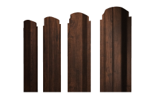 Штакетник П-образный A фигурный Grand Line 0,45 Print-Double Premium Cherry Wood Dark F