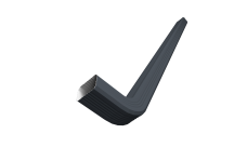 Труба гофрированная Vortex Lite 76х102х3000мм с коленом PE RAL 7024 мокрый асфальт