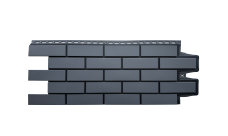 Фасадная панель Grand Line Клинкерный кирпич Дизайн графит со швом RAL 9005