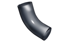 Колено 60 град Grand Line PU 90 мм RAL 7024 мокрый асфальт