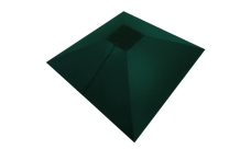 Колпак на столб под фонарь 390х390мм 0,5 Satin с пленкой RAL 6005 зеленый мох