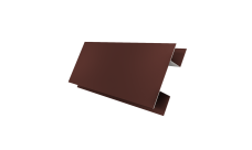 Планка H-образная стыковочная сложная 0,45 PE с пленкой RAL 3009 оксидно-красный (2м)