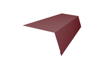 Планка карнизная для мягкой кровли 100х65 0,45 Drap TX RAL 3005 красное вино (3м)