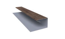 Планка П-образная завершающая сложная (КД) 0,45 Print Premium Almond Wood Fresh (3м)