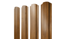 Штакетник Прямоугольный фигурный Grand Line 0,45 Print-Double Elite Golden Wood