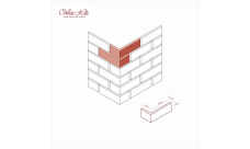 Угловой элемент White Hills Линц брик 366-65 с расшивкой 1,2 см