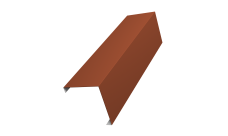 Декоративная накладка на столб универсальная угловая 80х80 для забора жалюзи Grand Line 0,45 PE RAL 8004 терракота (2,5м)